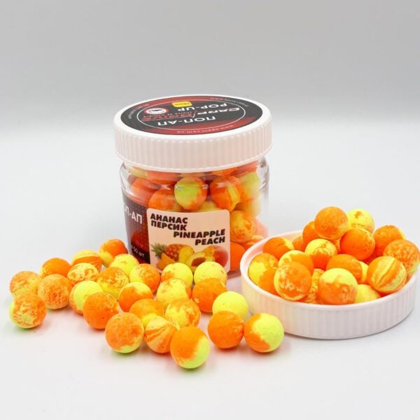 Carp Drive поп ап бойли Ананас Персик 10 мм 30 г плаваючі