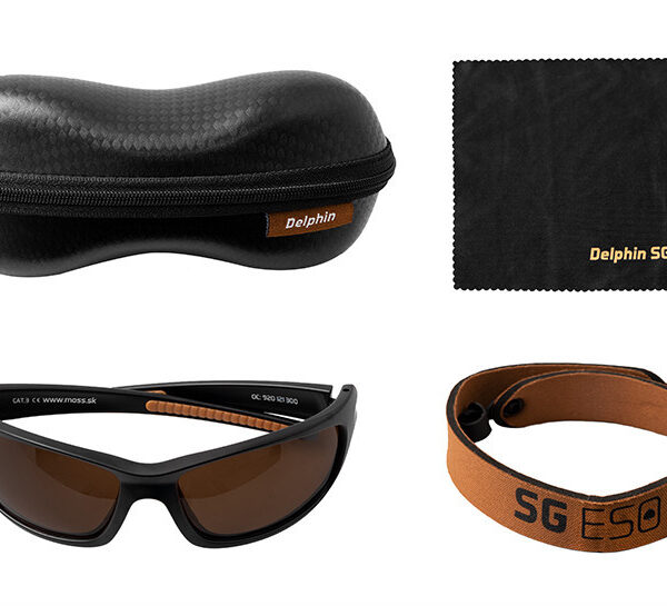 Delphin SG ESO поляризаційні сонцезахисні окуляри коричневі лінзи ремінець футляр