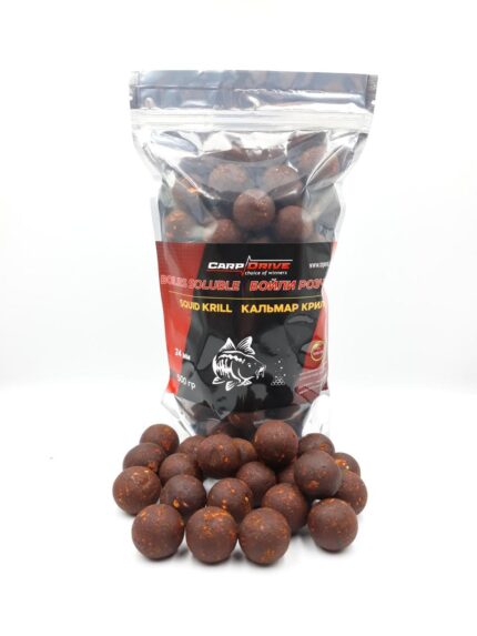 Бойли розчинні Carp Drive Спорт серія Кальмар Кріль Squid Krill 24 мм 500 г короп амур