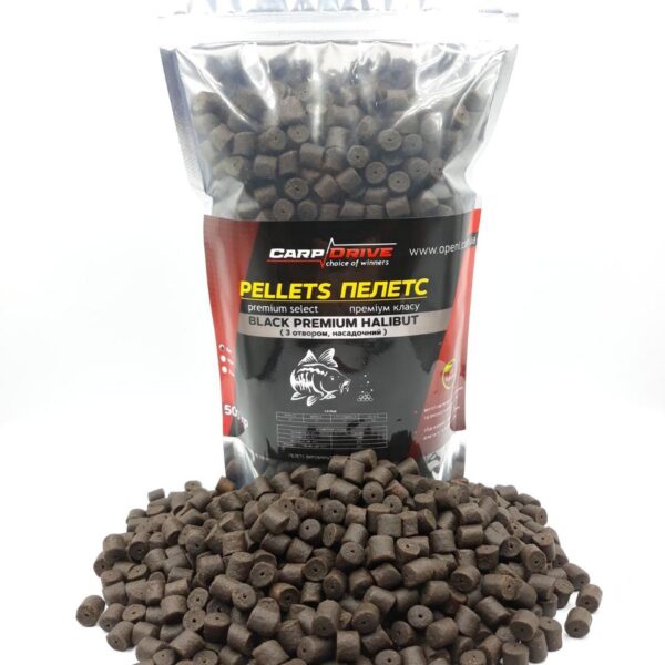 Пелетс Carp Drive Black Premium Halibut мікс від 4 5 до 8 мм 500 г