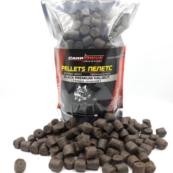 Пелетс Carp Drive Black Premium Halibut мікс від 8 до 14 мм 500 г