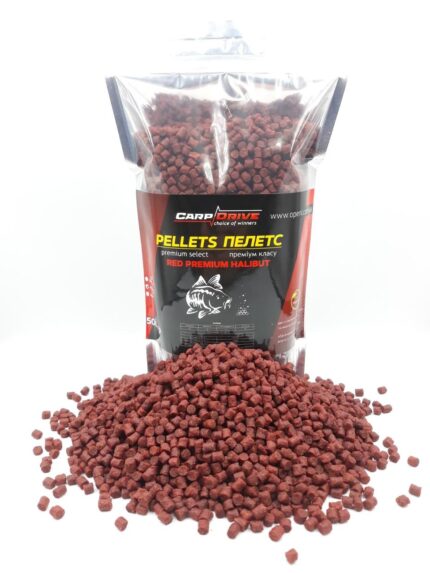 Пелетс Carp Drive Red Premium Halibut Кріль 6 мм 500 г нова упаковка