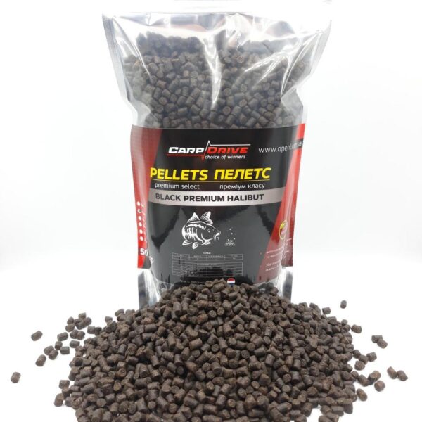 Пелетс Carp Drive Black Premium Halibut 4.5 мм 500 г