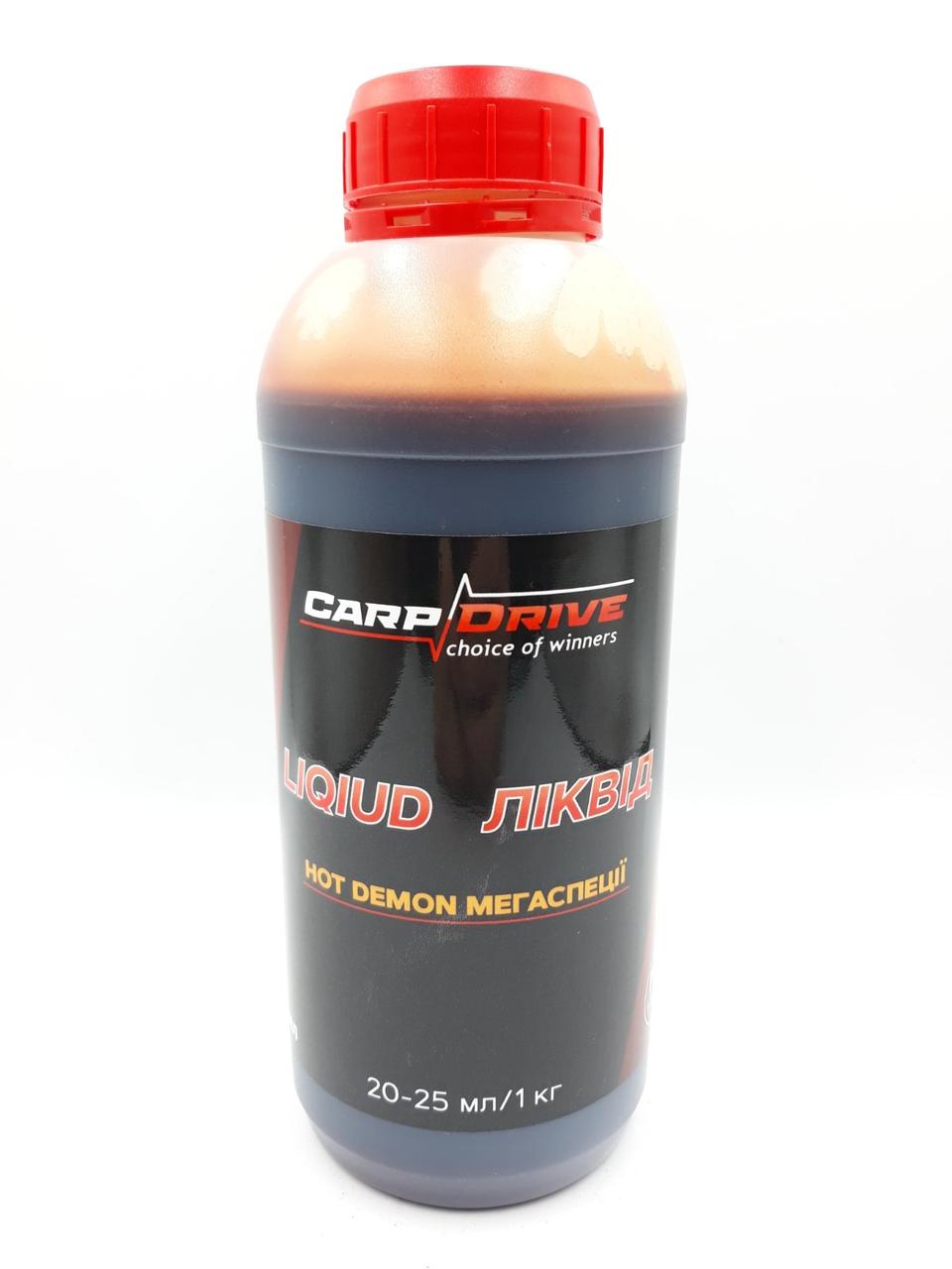 Ліквід Мегаспеции (Hot Demon) 500 мл Carp Drive Ліквід Мегаспеции Hot Demon Carp Drive 500 мл аміно бустер для прикормки короп PVA