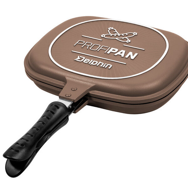 Сковорода гриль Delphin ProfiPAN двостороння антипригарна 28x22 см кемпінг