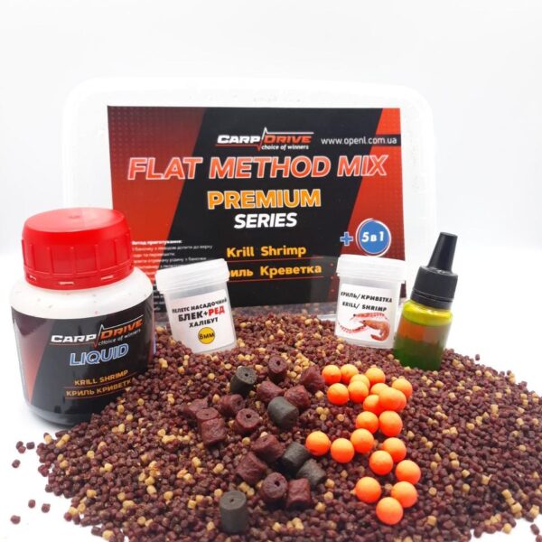 Carp Drive флет метод мікс Krill Shrimp криль креветка преміум 5 в 1