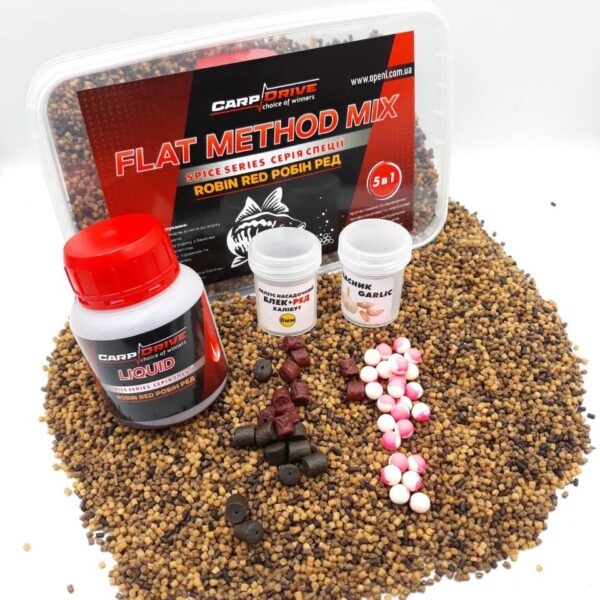 Carp Drive Red Robin Робін ред пелети флет метод мікс 5в1 400 г 2 мм