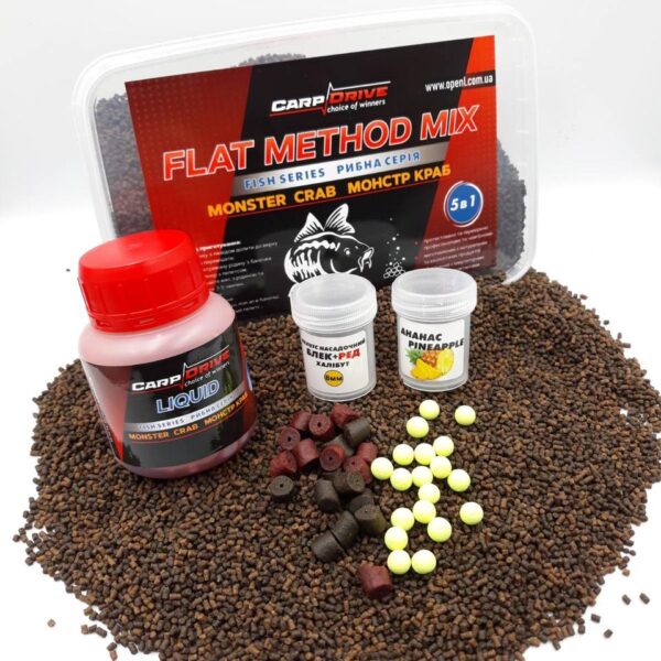 Carp Drive Monstr Crab монстр краб флет метод мікс рибна серія 5 в 1