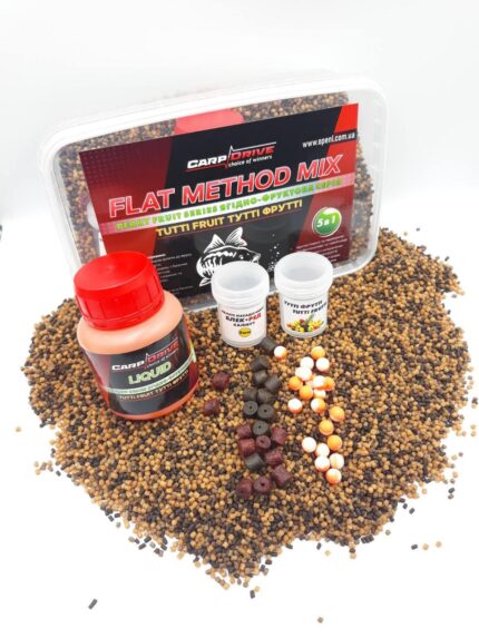 Методні пелети флет метод мікс Tutti Fruit Carp Drive 5 в 1 ягідно фруктова