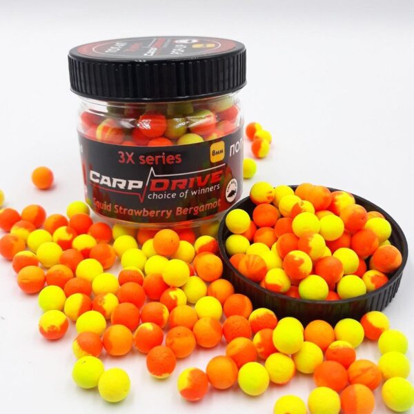 Попап Carp Drive Squid Strawberry Bergamot серія 3X 10 мм плаваючі бойли новинка
