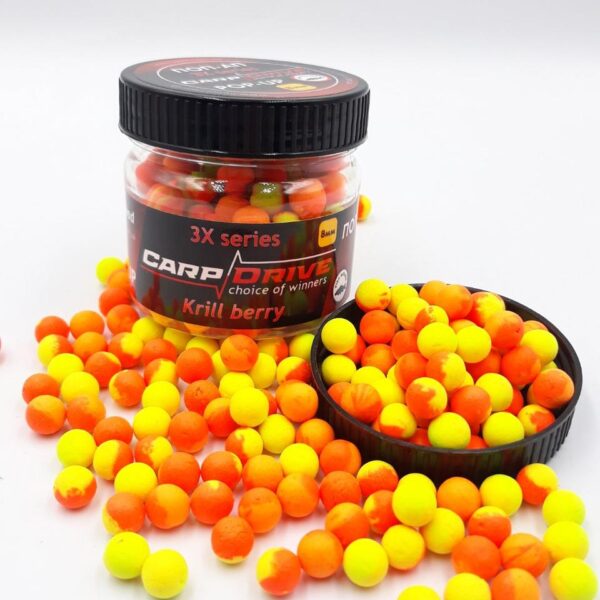 Carp Drive поп ап Krill Berry серія 3X 8 мм набір 3 двоколірні