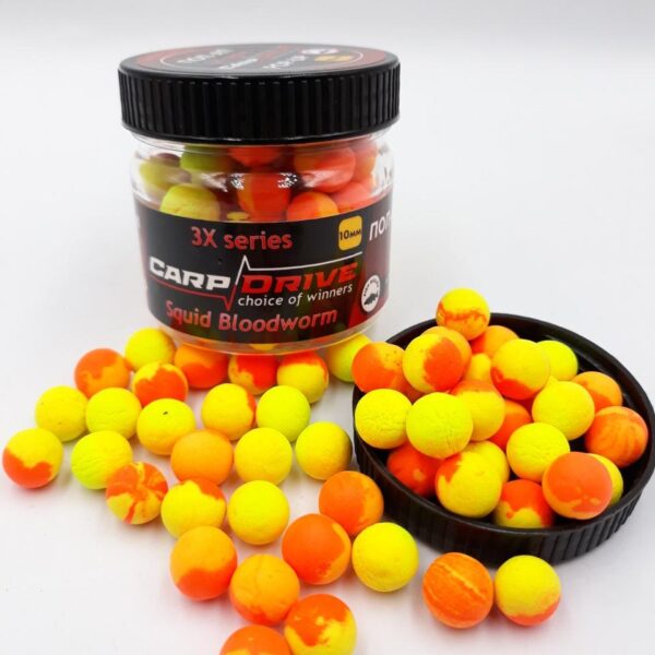 Carp Drive поп ап Squid Bloodworm серія 3X 10 мм кальмар мотиль набір 3 двоколірні
