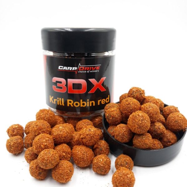 Бойли насадочні Carp Drive 3DX Криль Robin Red 12 14 мм 100 г варені пилячі