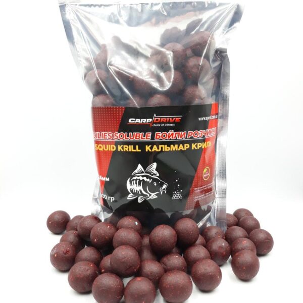 Бойли розчинні спортивна серія Squid Krill 24 мм 900 г для коропа