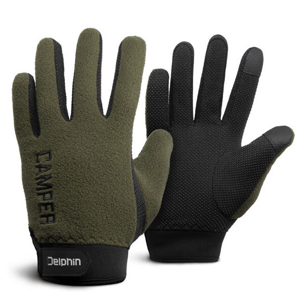 Рукавички Delphin CAMPER флісові сенсорні антиковзні липучка