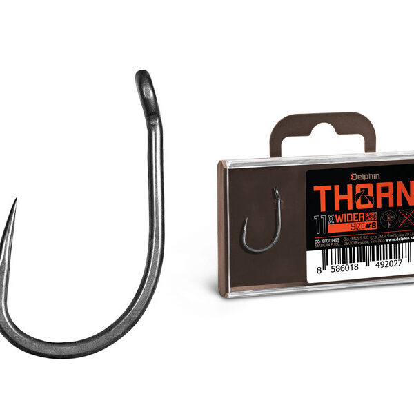 Delphin THORN Wider Barbless 11x коропові гачки безборідні широкий зазор TitanX розмір 8