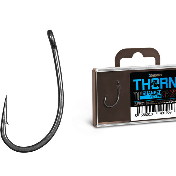Delphin THORN Shanker 11x гачки коропові curved shank розмір 8