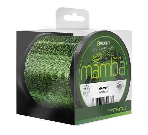 Волосінь коропова Delphin MAMBA Carp camouflage 0.34mm 7.8кг 1100m