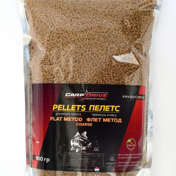 Флет методний пелетс Premium Coarce Carp Drive преміум 2 мм 500 г 900 г