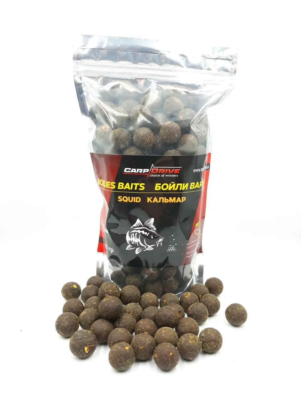 Бойли варені прикормочні 24мм Кальмар [ (Squid ) Carp Drive 900 гр. Бойли варені прикормочні 24 мм Кальмар Squid Carp Drive 900 г преміум
