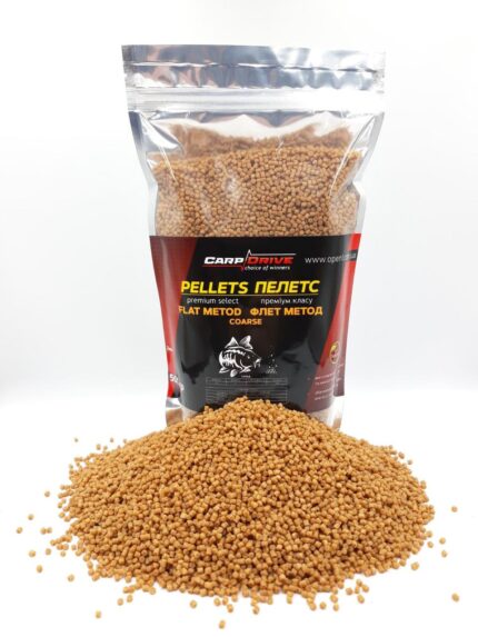 Carp Drive Premium Coarse флет метод пелетс 2 мм 500 г 900 г низька жирність 9 відсотків