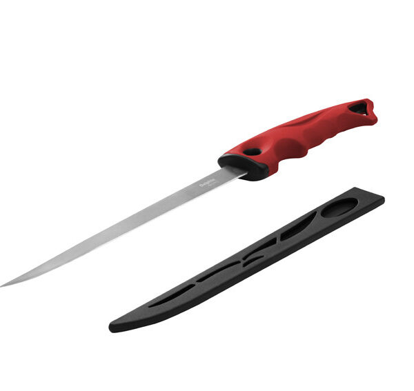 Ніж для філе Delphin MONO лезо 187 мм нержавіюча сталь гумова рукоятка чохол