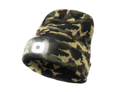 Зимова шапка Delphin CamouLED LED ліхтар 1 Вт USB зарядка акрил 100