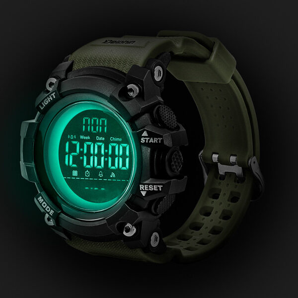 Електронний годинник Delphin WIRUS водонепроникний 50 м таймер секундомір підсвітка 53 мм