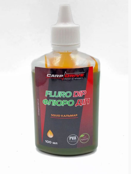 Флюро діп Carp Drive Кальмар Squid 100 мл з дозатором не розчиняє PVA атрактант