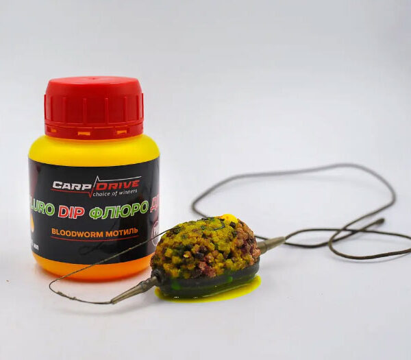 Флюро діп Carp Drive Bloodworm мотиль 100 мл атрактант флюро для коропа флет метод