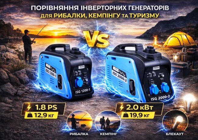 Інверторні Генератори Güde для Риболовлі, Кемпінгу та Туризму: Тиха Енергія в Поході – Огляд ISG 1200-1 та ISG 2000-2