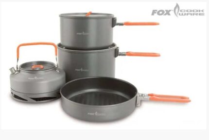 Fox Cookware набір посуду 4 предмети сковорода 2 каструлі чайник 900 мл антипригарний алюміній
