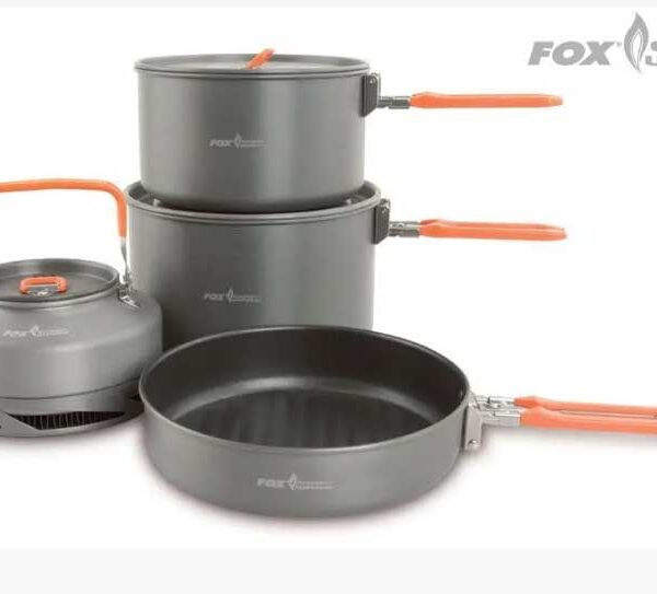 Fox Cookware набір посуду 4 предмети сковорода 2 каструлі чайник 900 мл антипригарний алюміній
