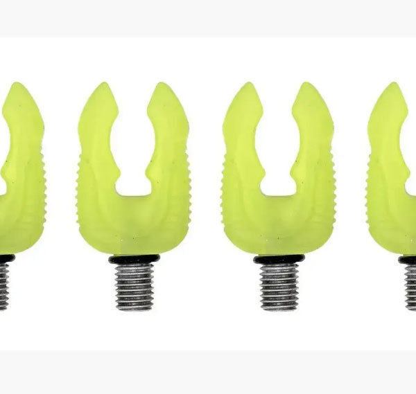 Набір флуоресцентних гумових тримачів для вудилищ Carp Zoom Rubbery Rod Rest fluorescent 4 шт стандартна різьба
