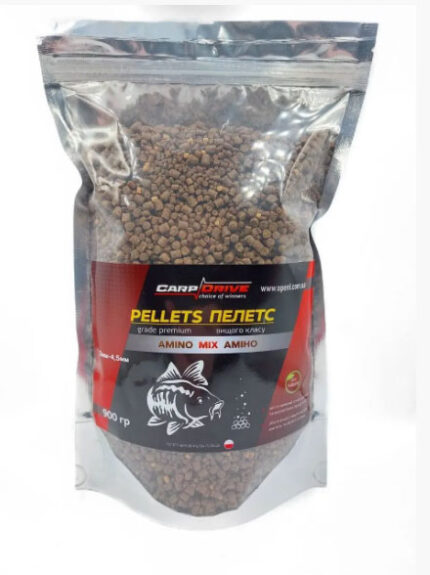 Pellets Amino Carp Drive Mix 2 4 5 мм 900 г методний пелетс мікс фракцій