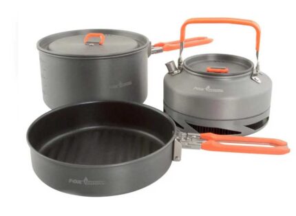Fox Cookware набір посуду 3 предмети сковорода каструля чайник 900 мл антипригарний алюміній