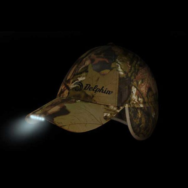 Зимова кепка Delphin з вбудованим LED ліхтариком 5 LED утеплена