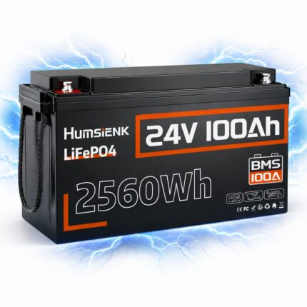 LiFePO4 акумулятор Humsienk батарея 24V 100Ah з BMS HS24V100AH100
