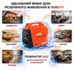 Інверторний генератор NAC GIG-11-SE 1.2 кВт бензин - Зображення 3