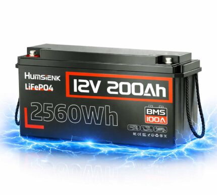 Акумулятор Humsienk LiFePO4 12V 200Ah батарея з BMS 100A HS12V200AH100