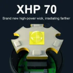 Ліхтарик LED XHP70 USB з акумулятором для дайвінгу 26650 - Зображення 2