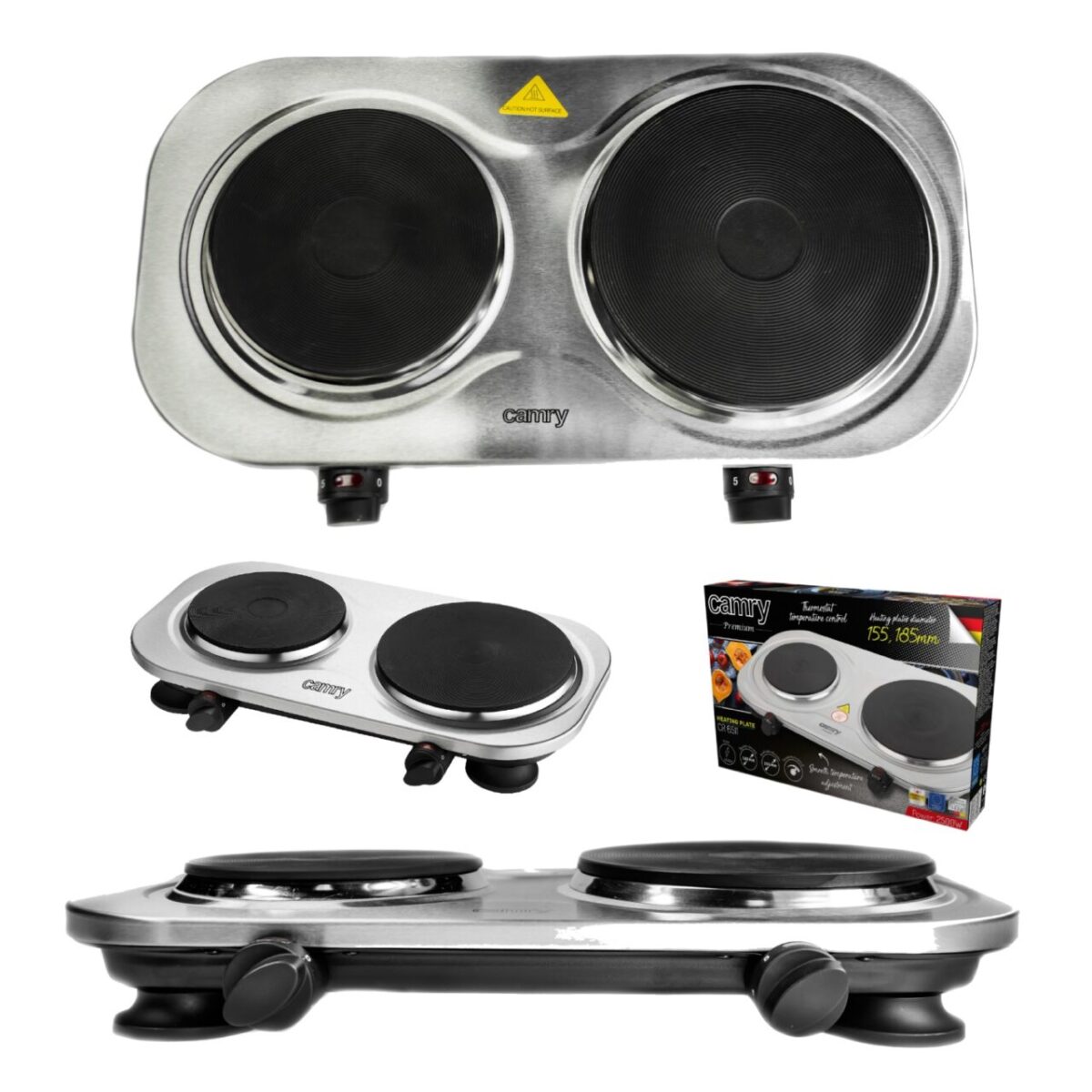 Плита електрична двоконфорочна електроплита Camry CR 6511