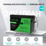 Акумулятор DATOU BOSS 24V 100Ah з BMS LiFePO4 для сонячних систем ДБЖ RV (SP-DT-24V100A-A01-EU) - Зображення 3