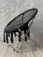 Розкладне крісло-гамак гніздо лелеки з подушкою графітове