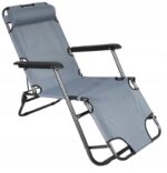 Розкладний пляжний лежак ADGO ADG.I-H253 сірий