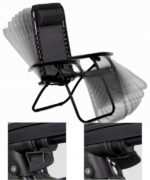 Розкладний лежак 2в1 eHokery ORION чорний - Зображення 5