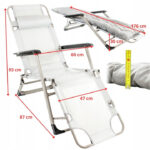 Розкладний пляжний лежак 2в1+подушка Sandos KUSENO - Зображення 8