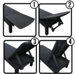 Шезлонг пластиковий чорний GOTEL Premium L65 - Зображення 4