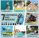 Насос для SUP-дошки ZAFIED LUBAKED 20PSI 12V LCD 3251 - Зображення 3