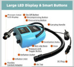 Насос для SUP-дошки ZAFIED LUBAKED 20PSI 12V LCD 3251 - Зображення 5